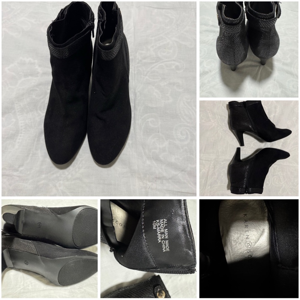 Karen Scott Women's Elegant Black Heeled Boots